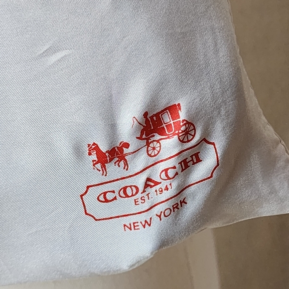 Coach Signature Stripe Tote & Wristlet Set Khaki Orange F27008 With Dust Bag - Picture 15 of 16